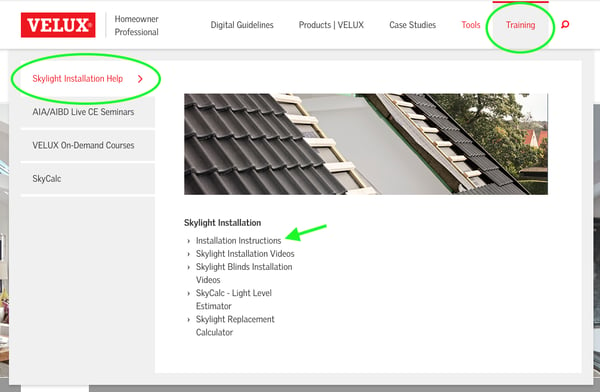 velux roof light installation instructions